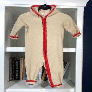 Hanna Andersson Fleece Hooded Baby Bunting Size 70 or 6-12mo (Item #491)